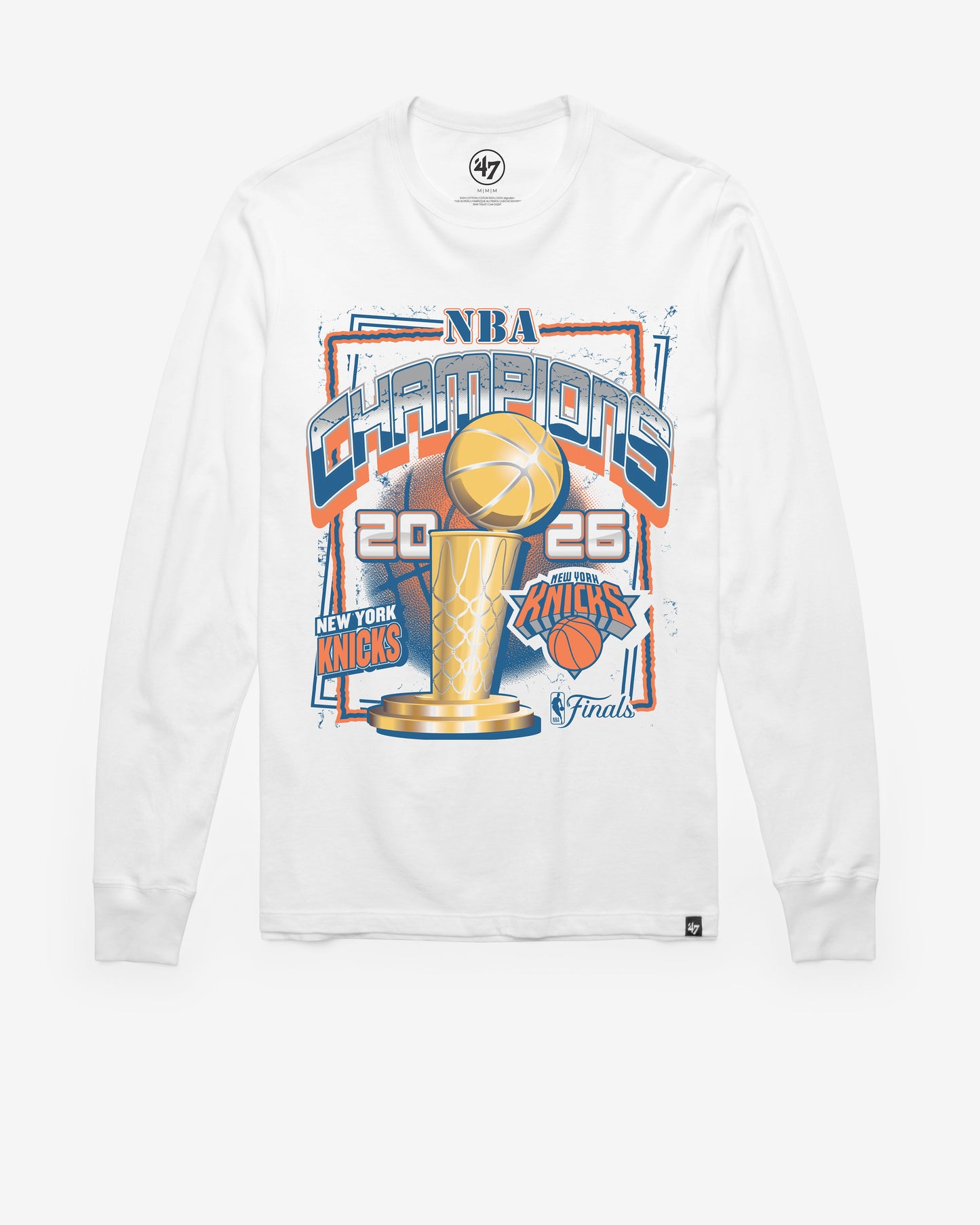 NEW YORK KNICKS 2026 NBA CHAMPIONS '47 FRANKLIN LONG SLEEVE TEE