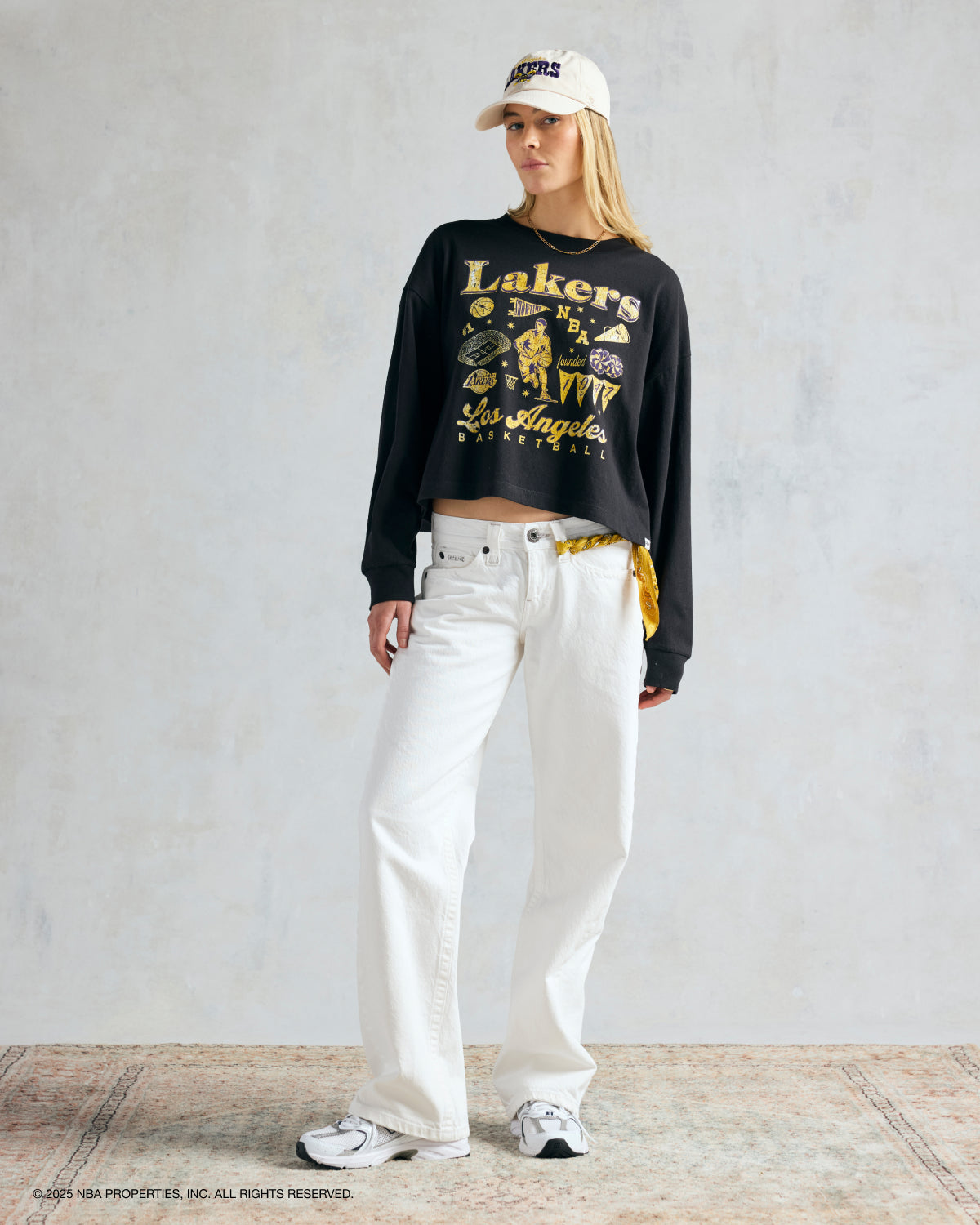 CHICAGO BULLS TEAM COLLAGE '47 SYDNEY LONG SLEEVE TEE WOMENS