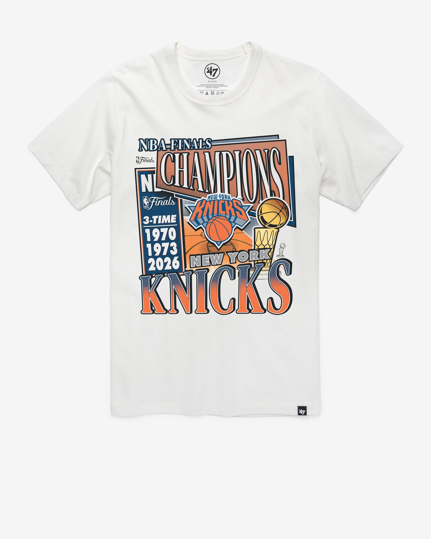 NEW YORK KNICKS 2026 NBA CHAMPIONS '47 FRANKLIN TEE