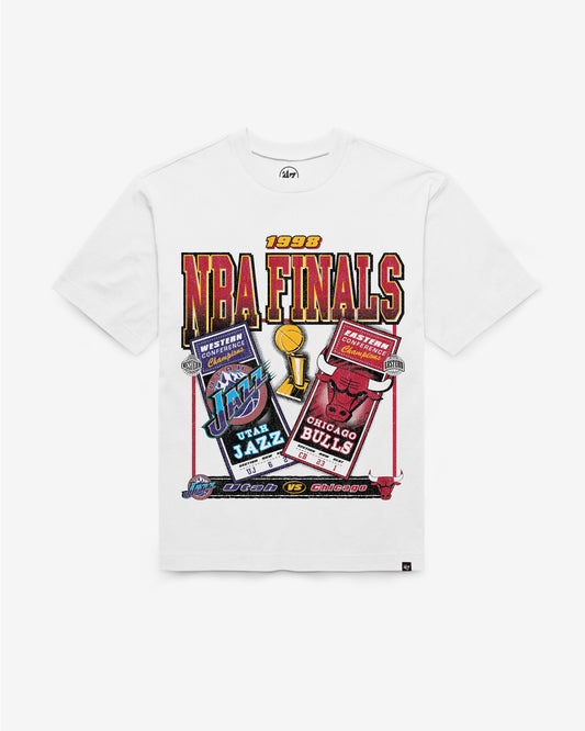 UTAH JAZZ VS. CHICAGO BULLS NBA FINALS DUELING COURT MATCHUP '47 FOUNDATION TEE