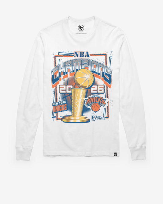 NEW YORK KNICKS 2026 NBA CHAMPIONS '47 FRANKLIN LONG SLEEVE TEE
