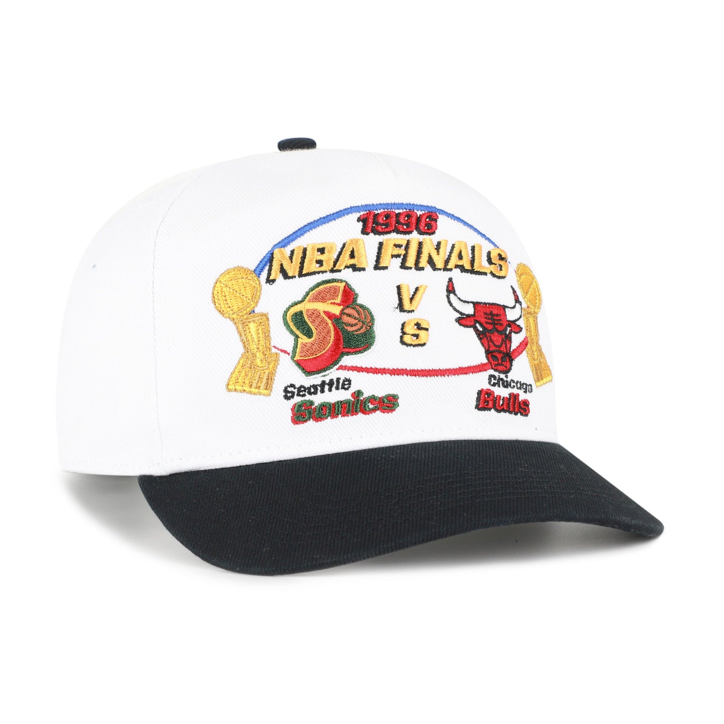 SEATTLE SONICS VS. CHICAGO BULLS NBA FINALS DUELING '47 HITCH