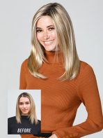 Top Coverage 18" | Lace Front Synthetic Hair Topper (Mono Top) - Image 2