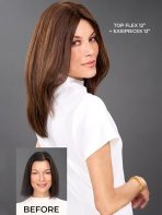 Top Flex 12" | Remy Human Hair Topper (Mono Top) - Image 2