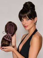 Trendy Fringe & Bun | Synthetic Hair Wrap - Image 5