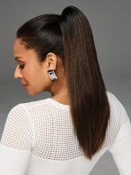21" Straight Claw Clip Pony  | Synthetic Hair Ponytails (Clip In) - Image 2