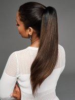 21" Straight Claw Clip Pony  | Synthetic Hair Ponytails (Clip In) - Image 4